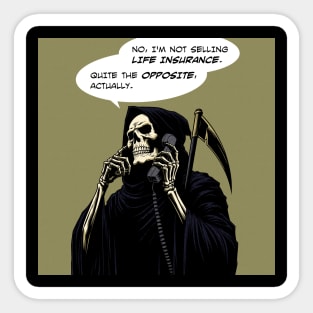 Grim Reaper life insurance Sticker